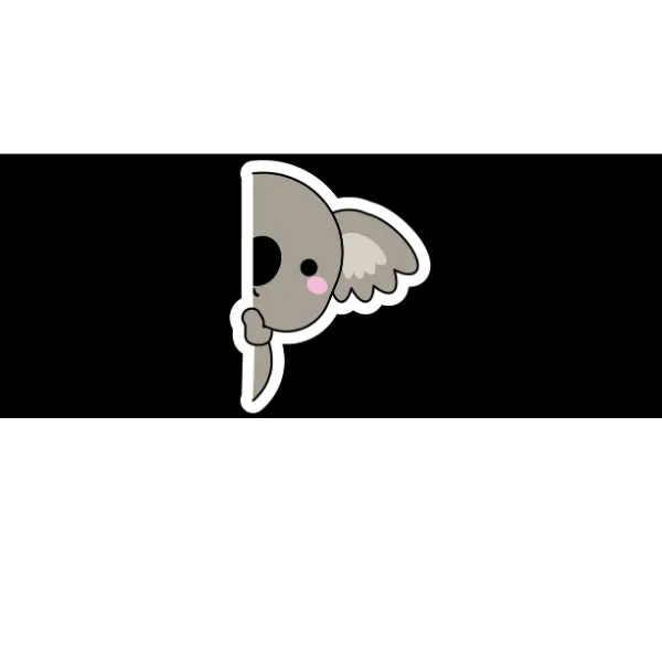 Cartoon Koala peering around the corner