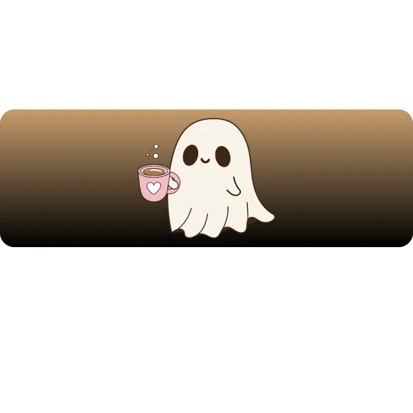 Ghost with coffe